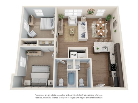 2 Bedroom Floor Plan at Atlantic Pointe, Brunswick